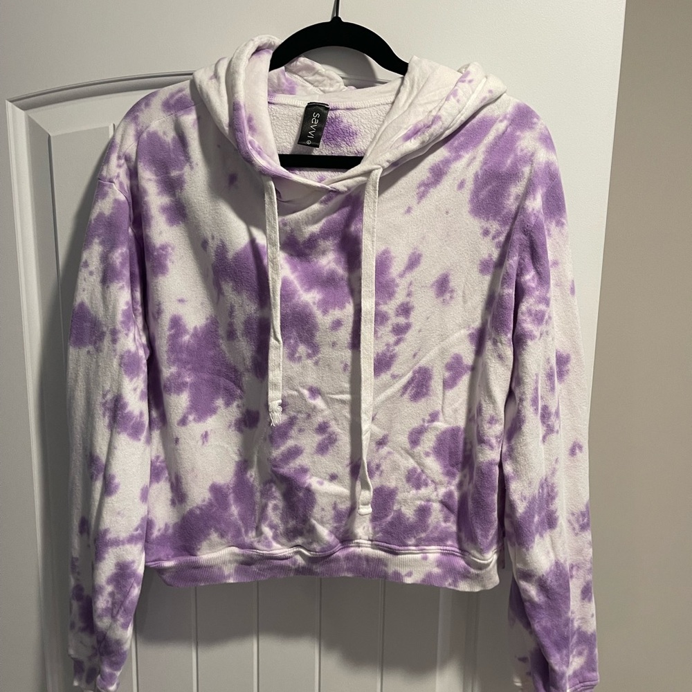 Saavi Kaylee hoodie purple and white size large